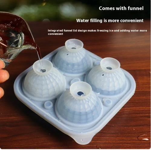 Silicone ice cube tray with lid and storage bin BPA-free FDA certified - Silimura