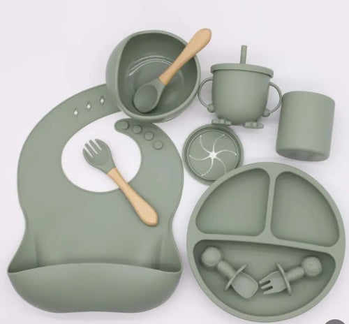 Silicone baby feeding set 5 piece kit BPA-free FDA certified - Silimura