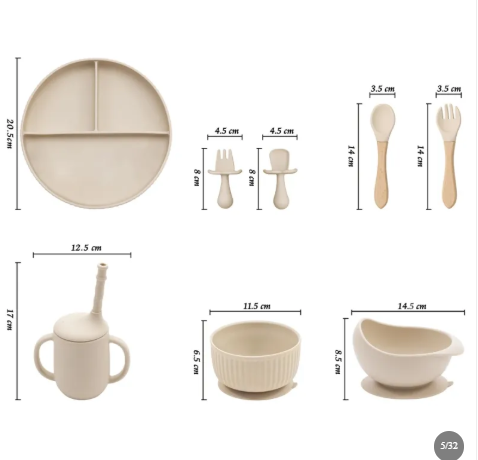 Ensemble repas bébé Silimura — 4 couleurs disponibles | Silimura