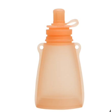 Poche de conservation du lait maternel en silicone — couleur Orange 120ml