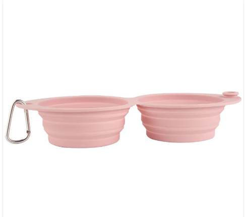 Bol pliable silicone couleur rose pour chien et chat — Silimura