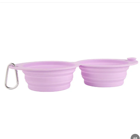 Bol pliable silicone couleur violet pour chien et chat — Silimura