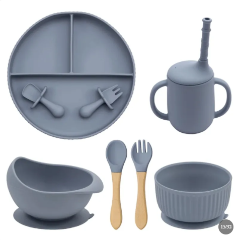 Tasse d’apprentissage avec paille en silicone souple pour tout-petit