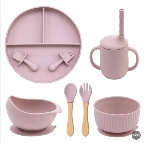 Silicone alimentaire sans BPA — ensemble vaisselle bébé certifié LFGB