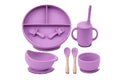 Ensemble repas bébé en silicone — assiette bol tasse ustensiles sans BPA certifié FDA | Silimura