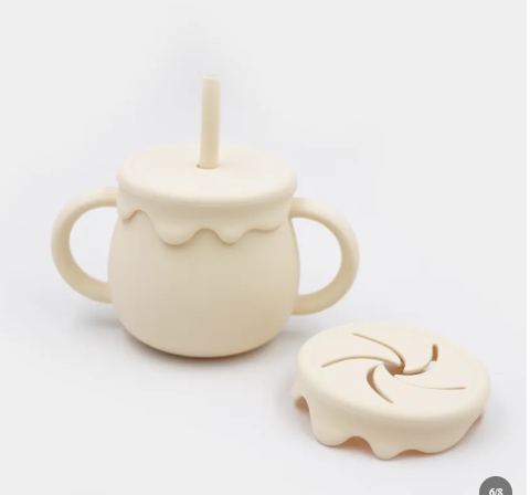 Tasse collation bébé silicone — vue de côté | Silimura